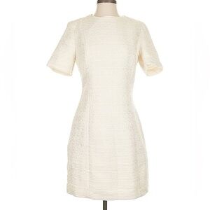 H&M Elegant Cream Textured Women's Dress